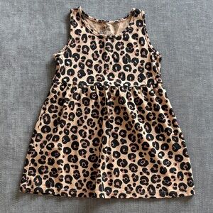 H&M Kids Sleeveless Leopard Dress - Black and Tan